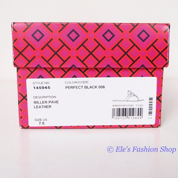 NIB Tory Burch Crystal Embellished Miller Pave Sandal BLACK US 7.5 8 10.5 11 - Picture 4 of 16